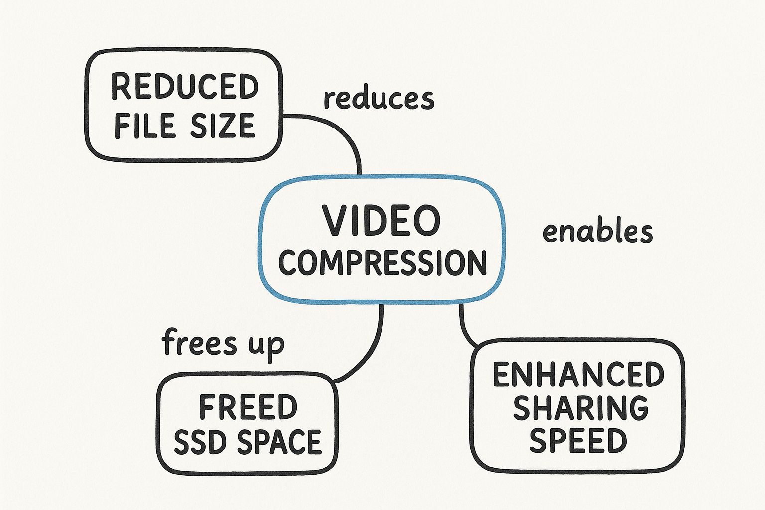 Infographic about best video compression software for mac