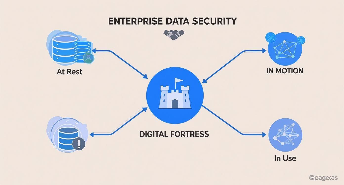 Infographic about enterprise data security solutions
