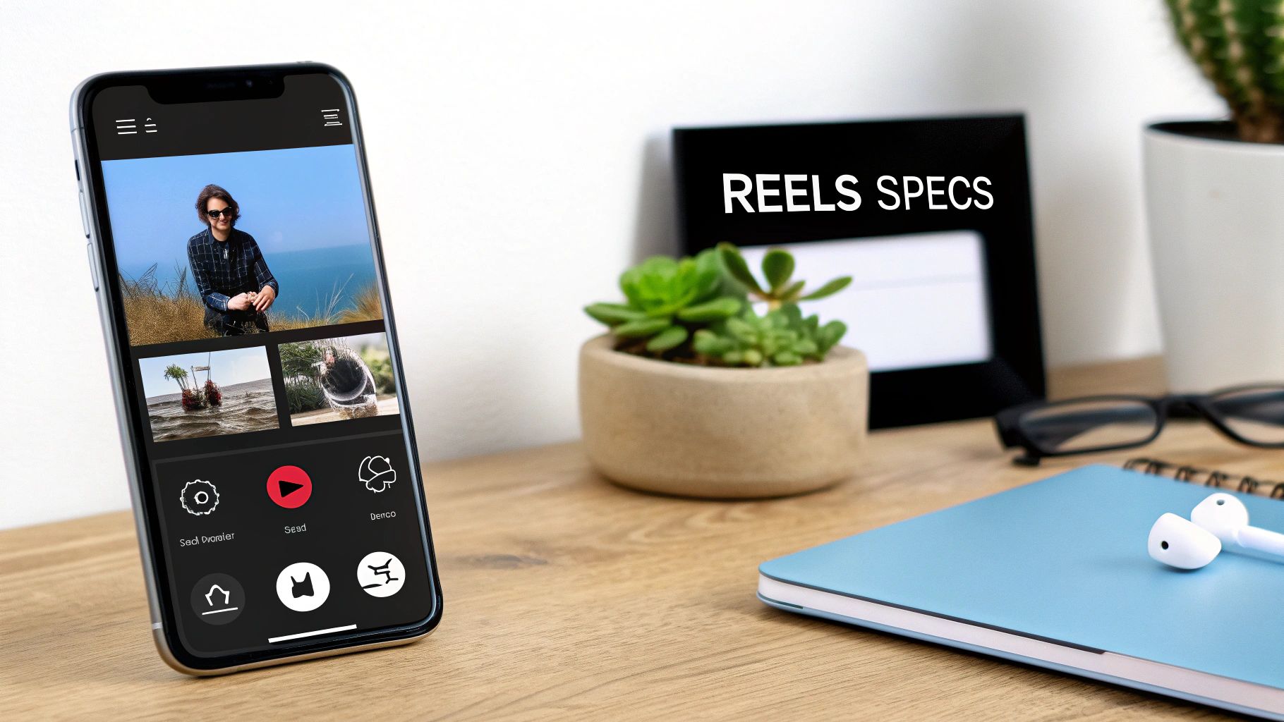 Visual showing Instagram Reels safe zones and dimensions
