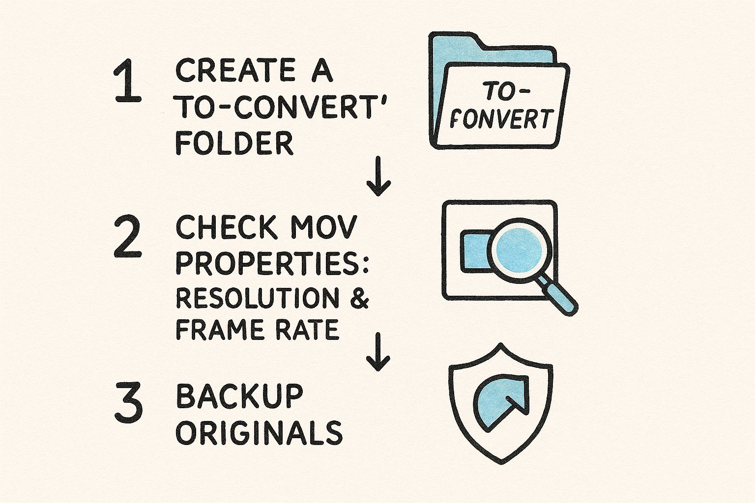 Infographic about convert mov to avi