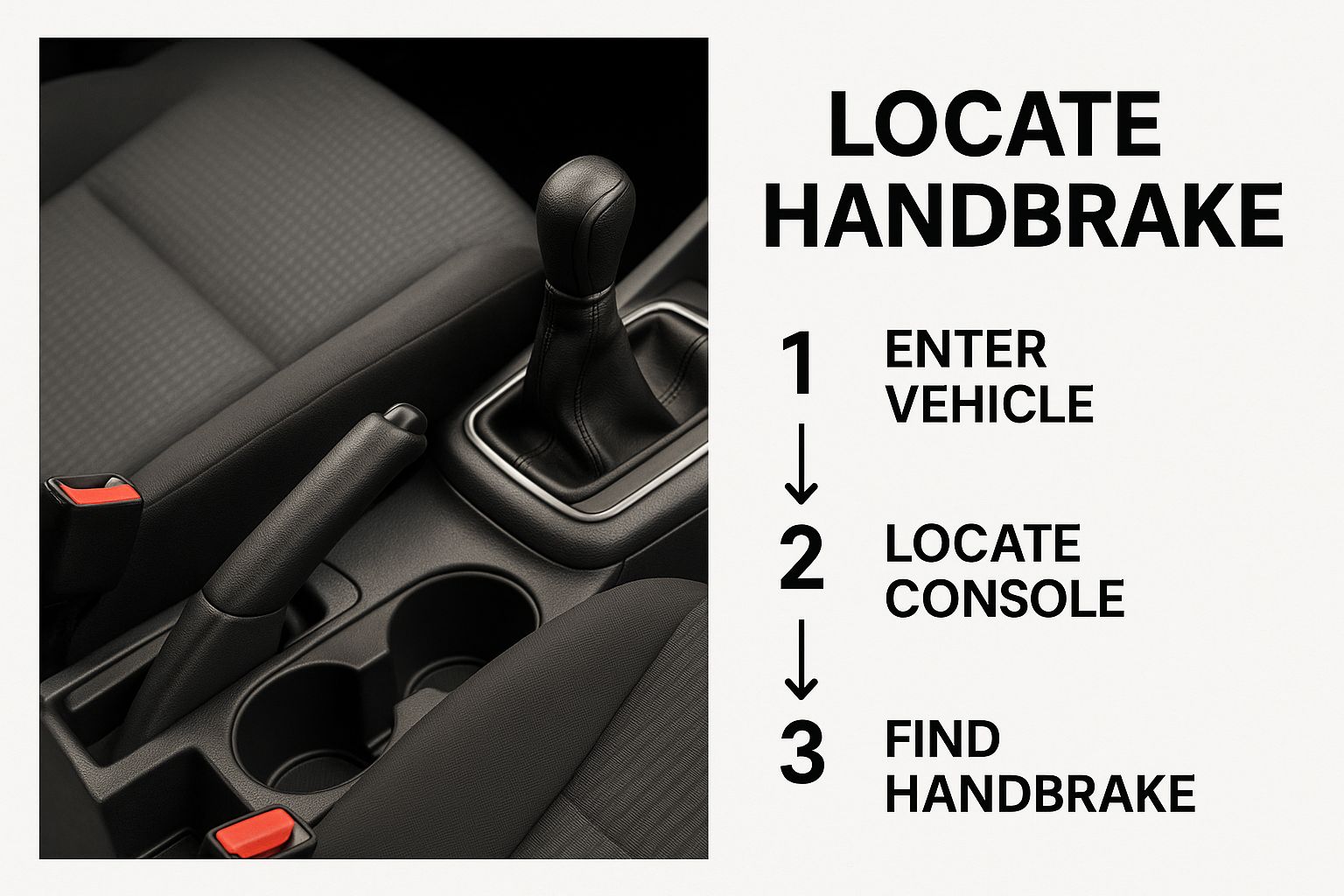 Infographic about how to work handbrake