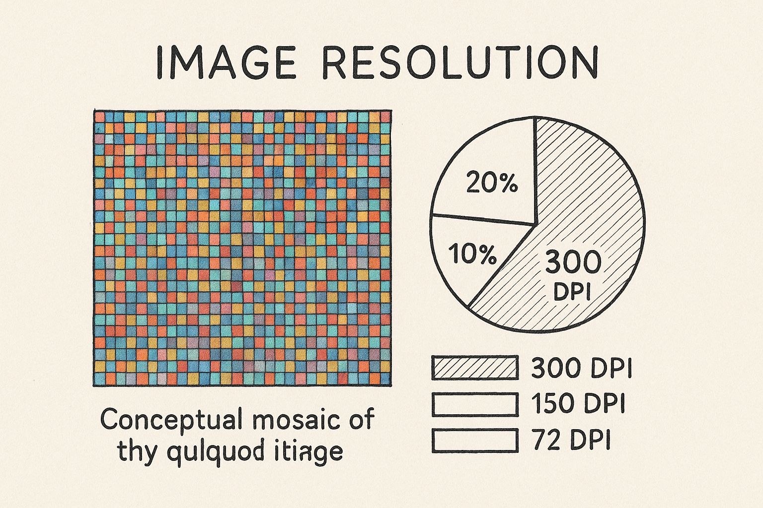 Infographic about 300 dpi resolution