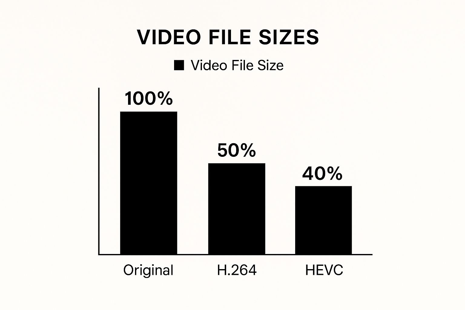 Infographic about reduce video file size without losing quality