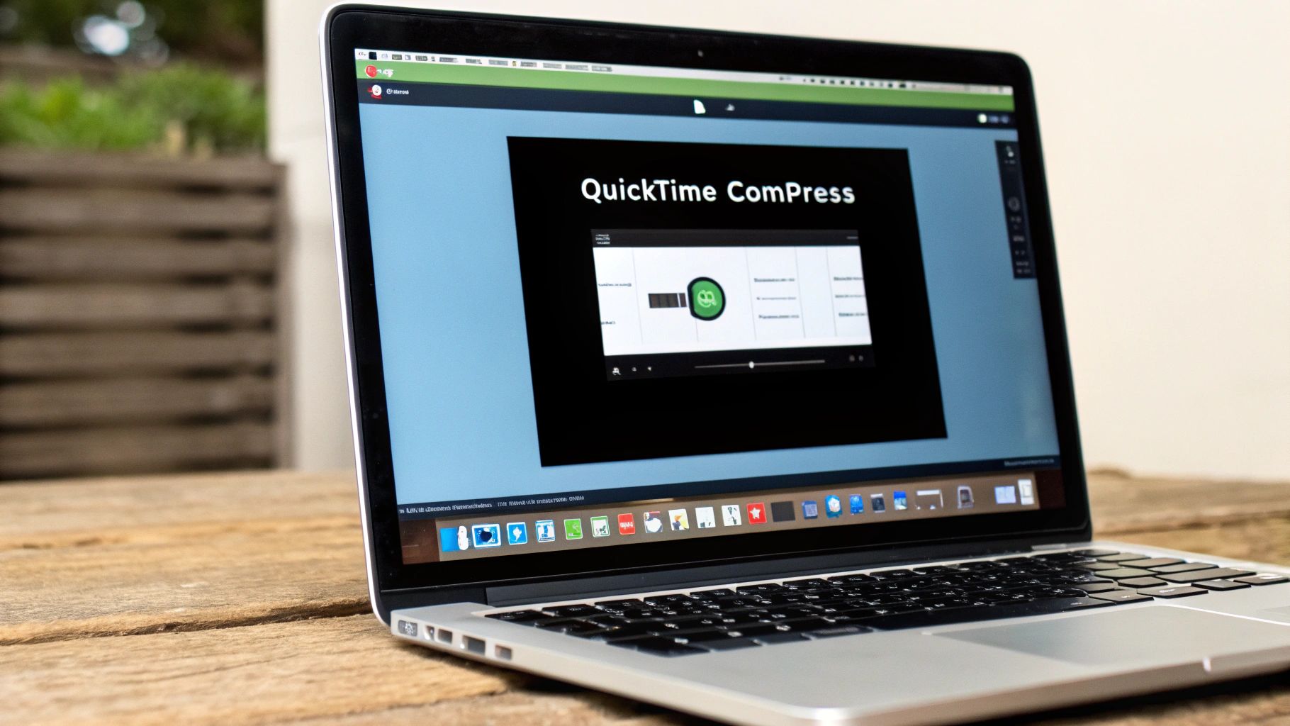 A screenshot of the QuickTime Player interface on a Mac, showing the 'Export As' menu.