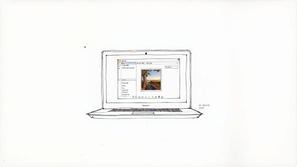 A clean, modern Mac desktop displaying the Preview and Photos app icons, representing built-in conversion tools.