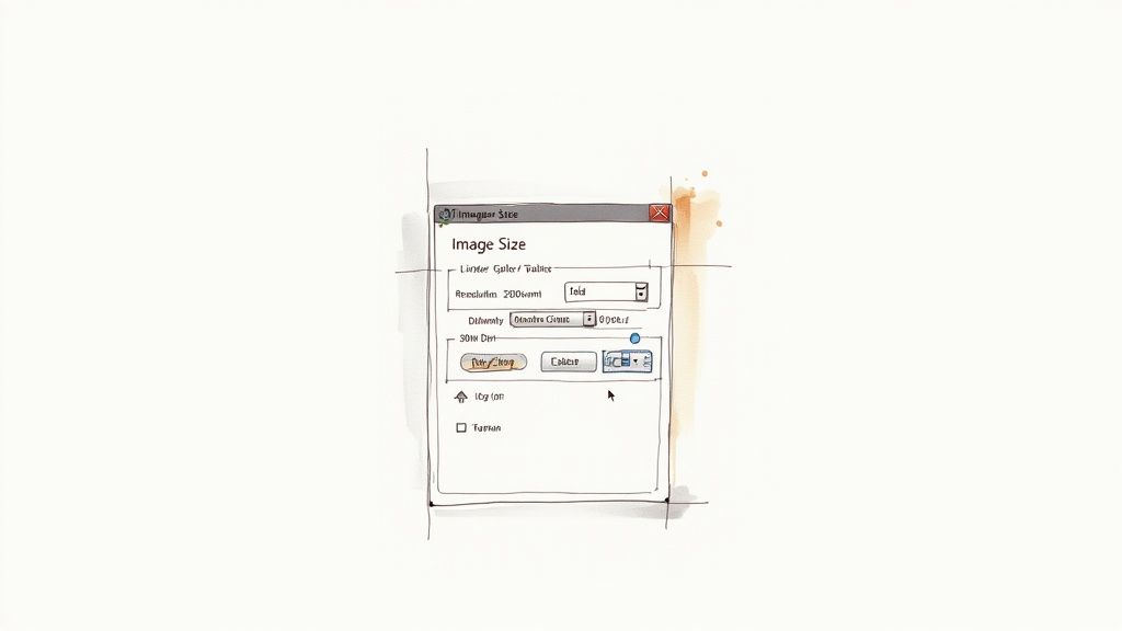 Screenshot of the Image Size dialog box in Adobe Photoshop