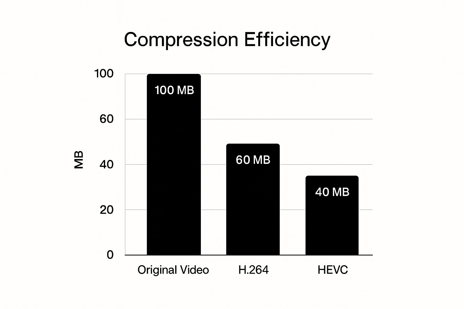 Infographic about reduce video file size