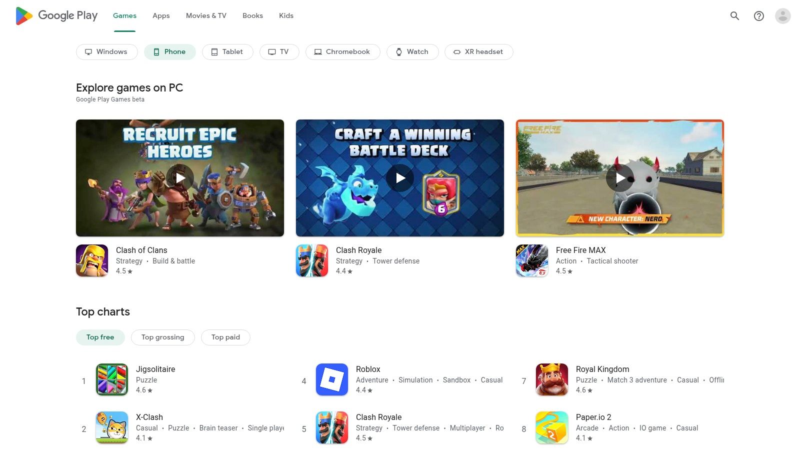 Google Play Store (Business category)