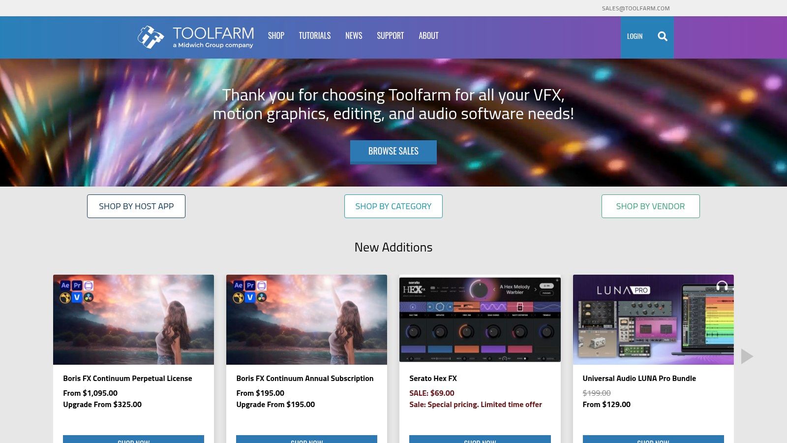 Toolfarm (Authorized US software reseller)