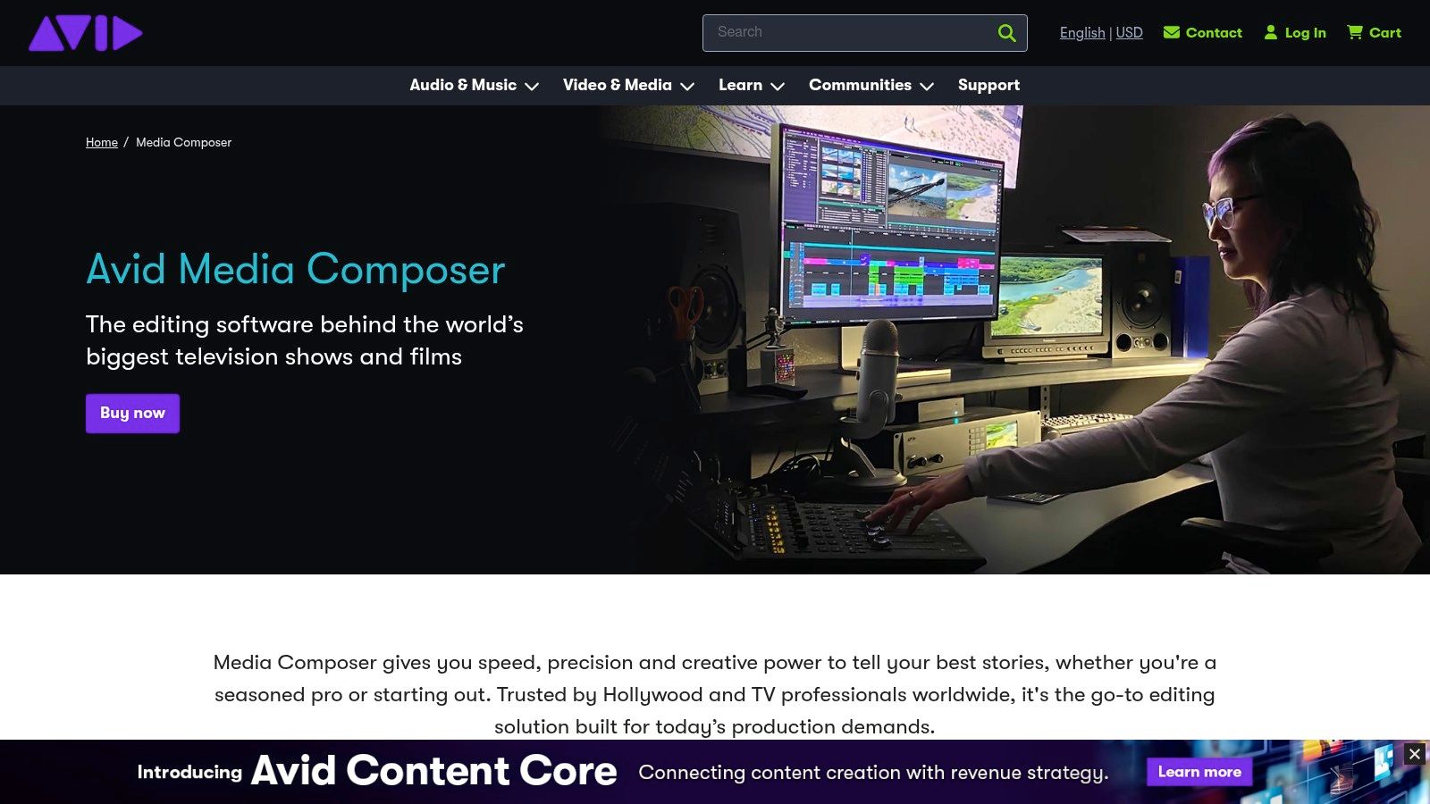 Avid Media Composer (Avid official site)