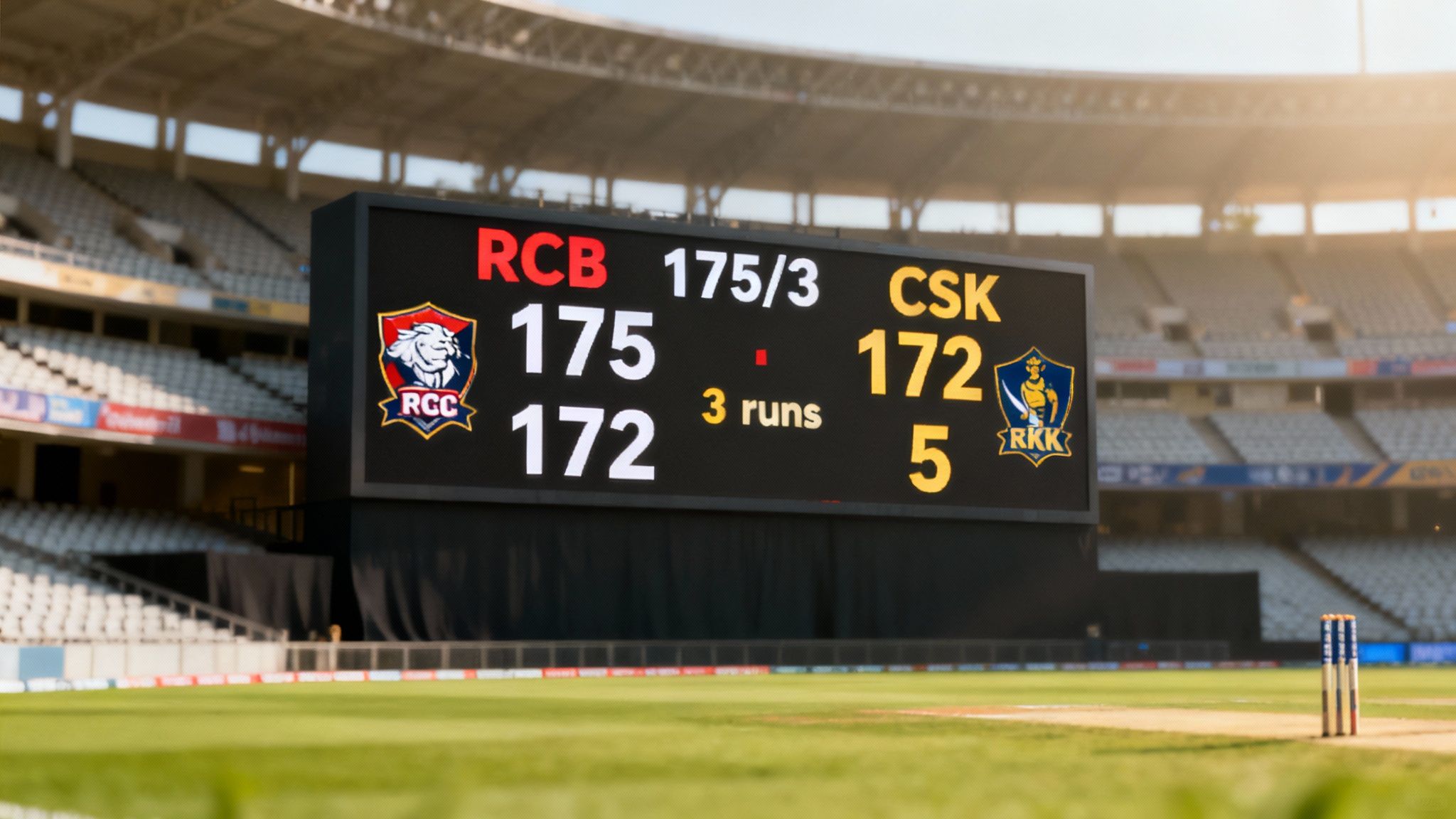 Cricket players from Royal Challengers Bengaluru celebrating a victory over Royal Challengers Bengaluru