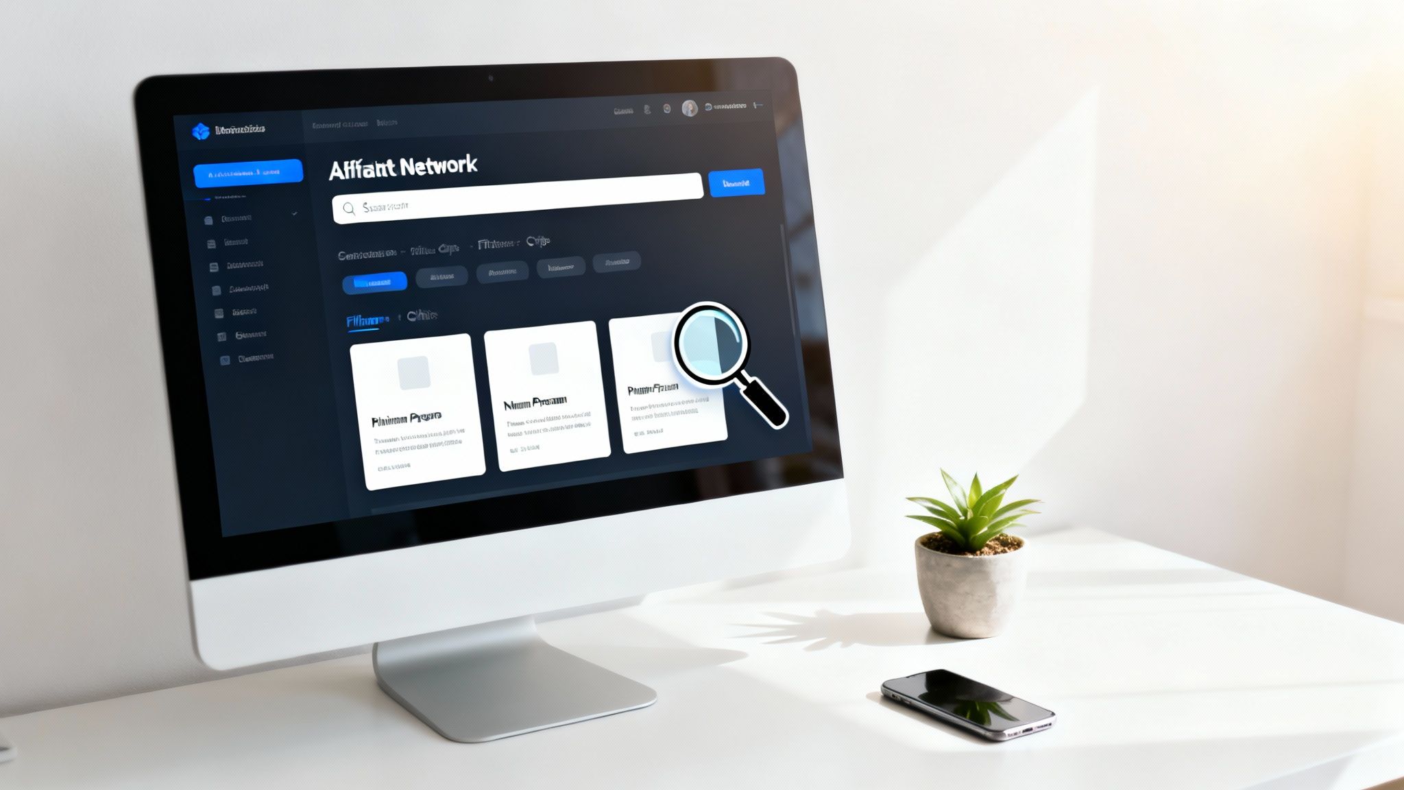 The homepage of ShareASale, an affiliate marketing network, showing its interface for merchants and publishers.