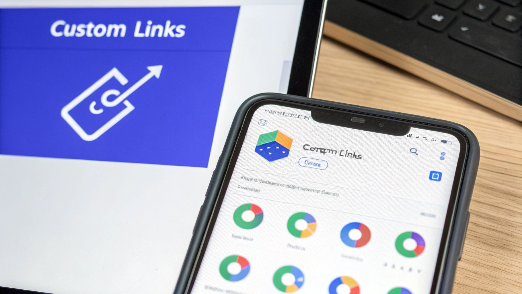 A person's hand pointing at a glowing, customized link on a screen, symbolizing trust and performance.