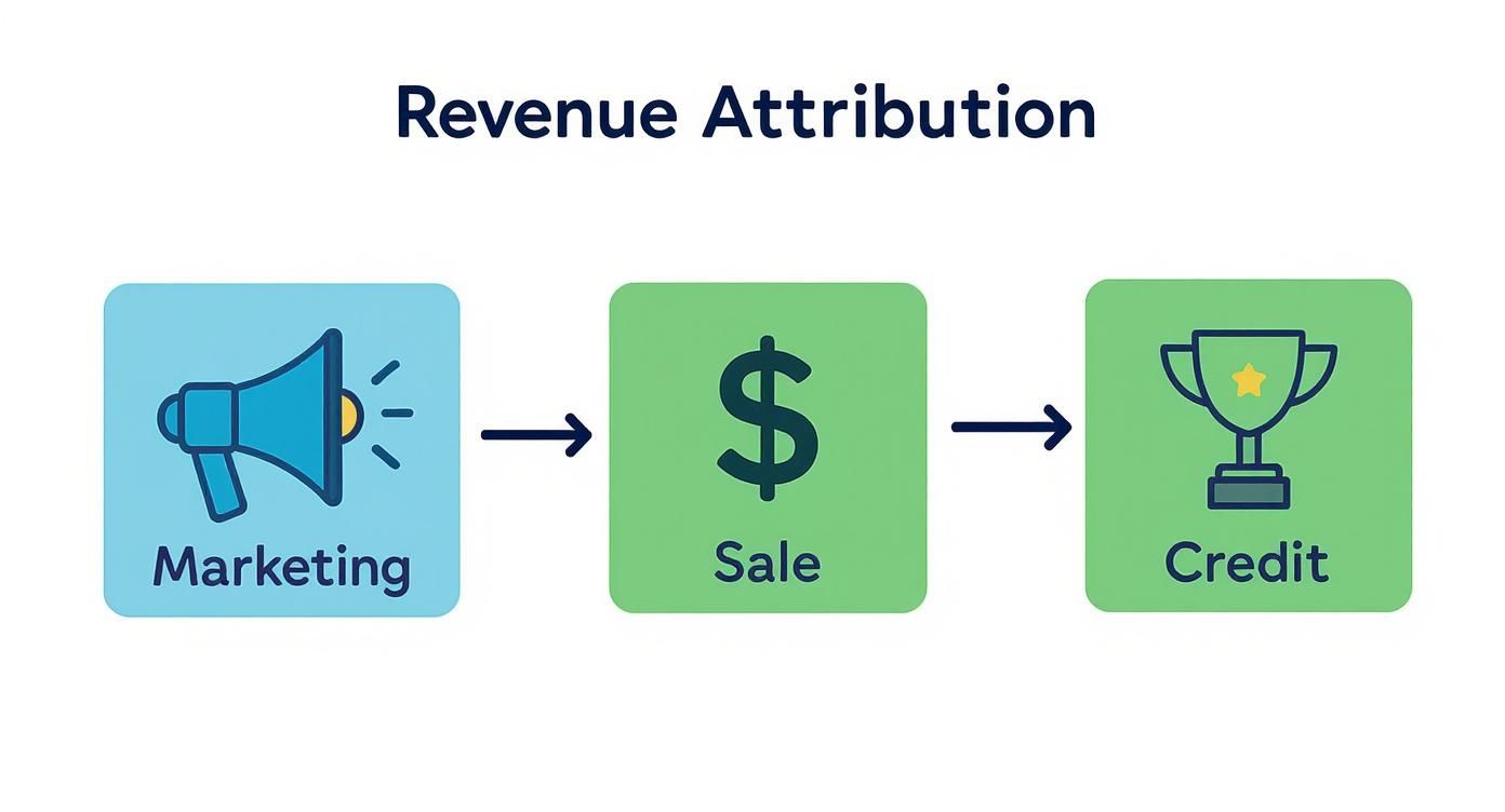Infographic about what is revenue attribution