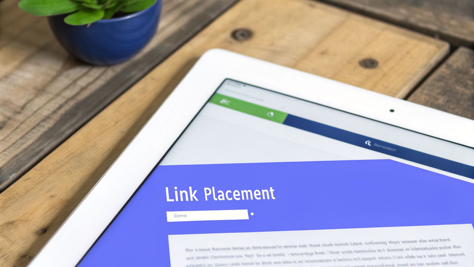 A hand pointing a finger on a laptop screen, indicating where to place affiliate links for maximum impact.