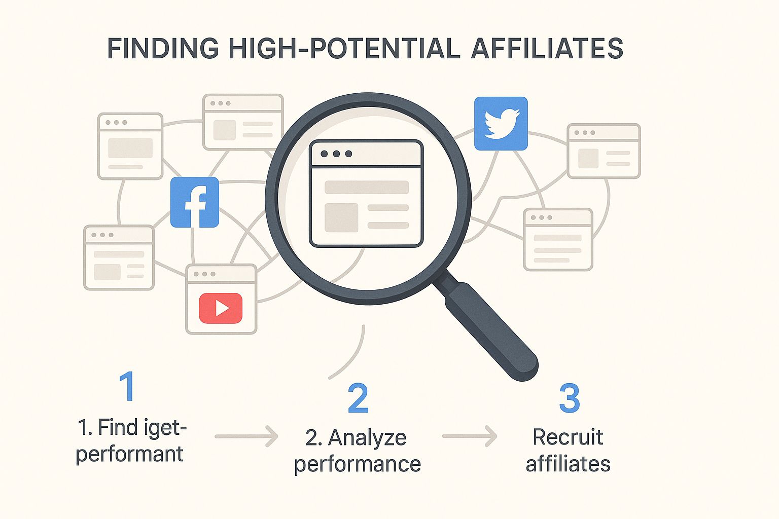 Infographic about how to recruit affiliates