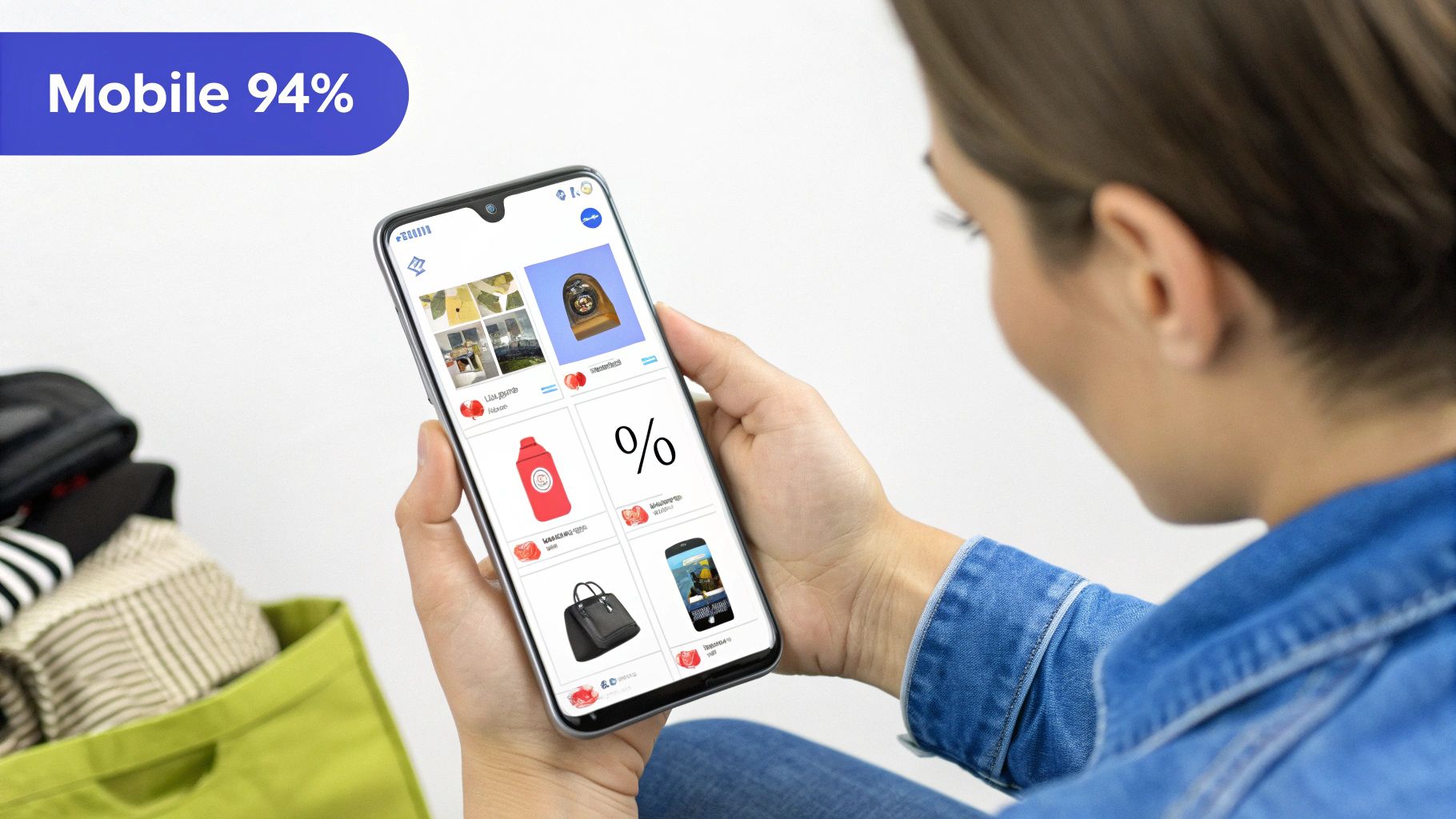 Infographic detailing the 94% mobile traffic statistic in affiliate marketing