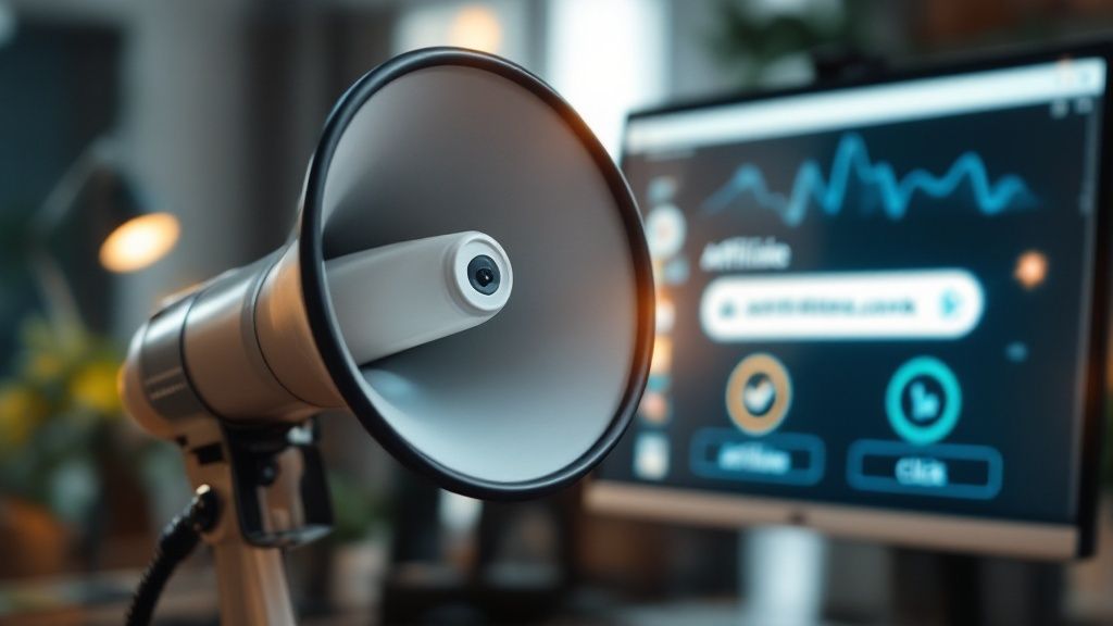 A person looking at a screen with question marks, symbolizing common questions about affiliate marketing.