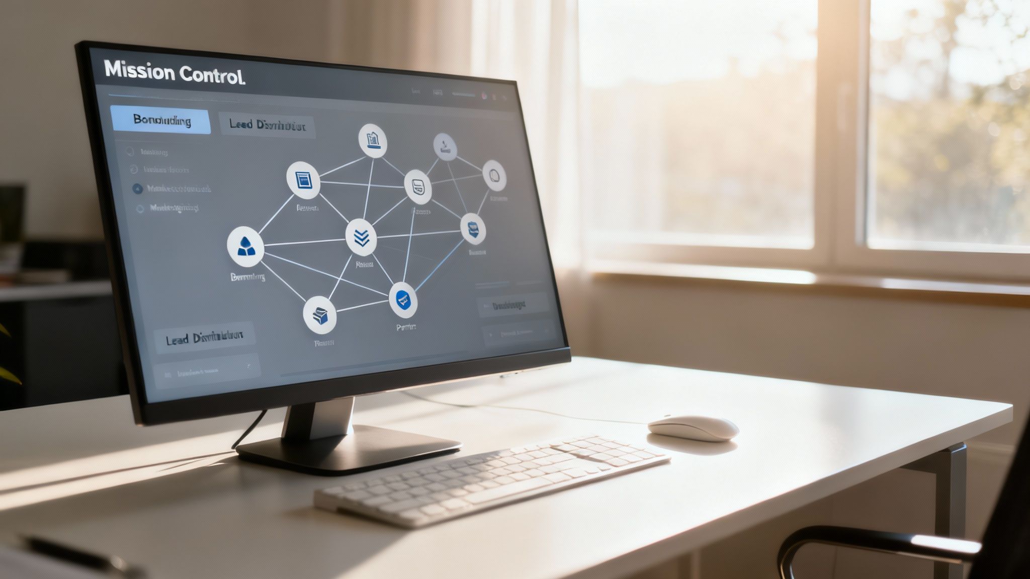 An abstract image representing interconnected business partnerships and networks
