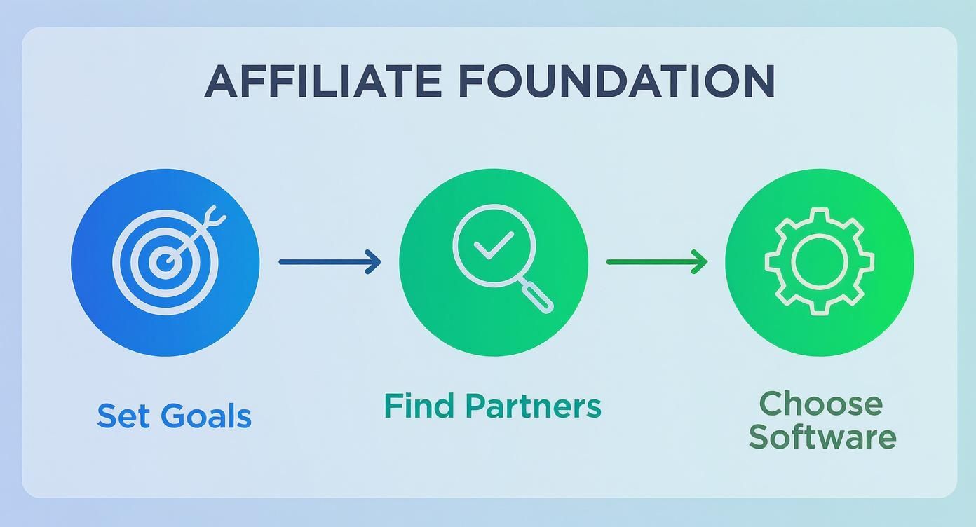 Infographic about how to manage affiliate marketing