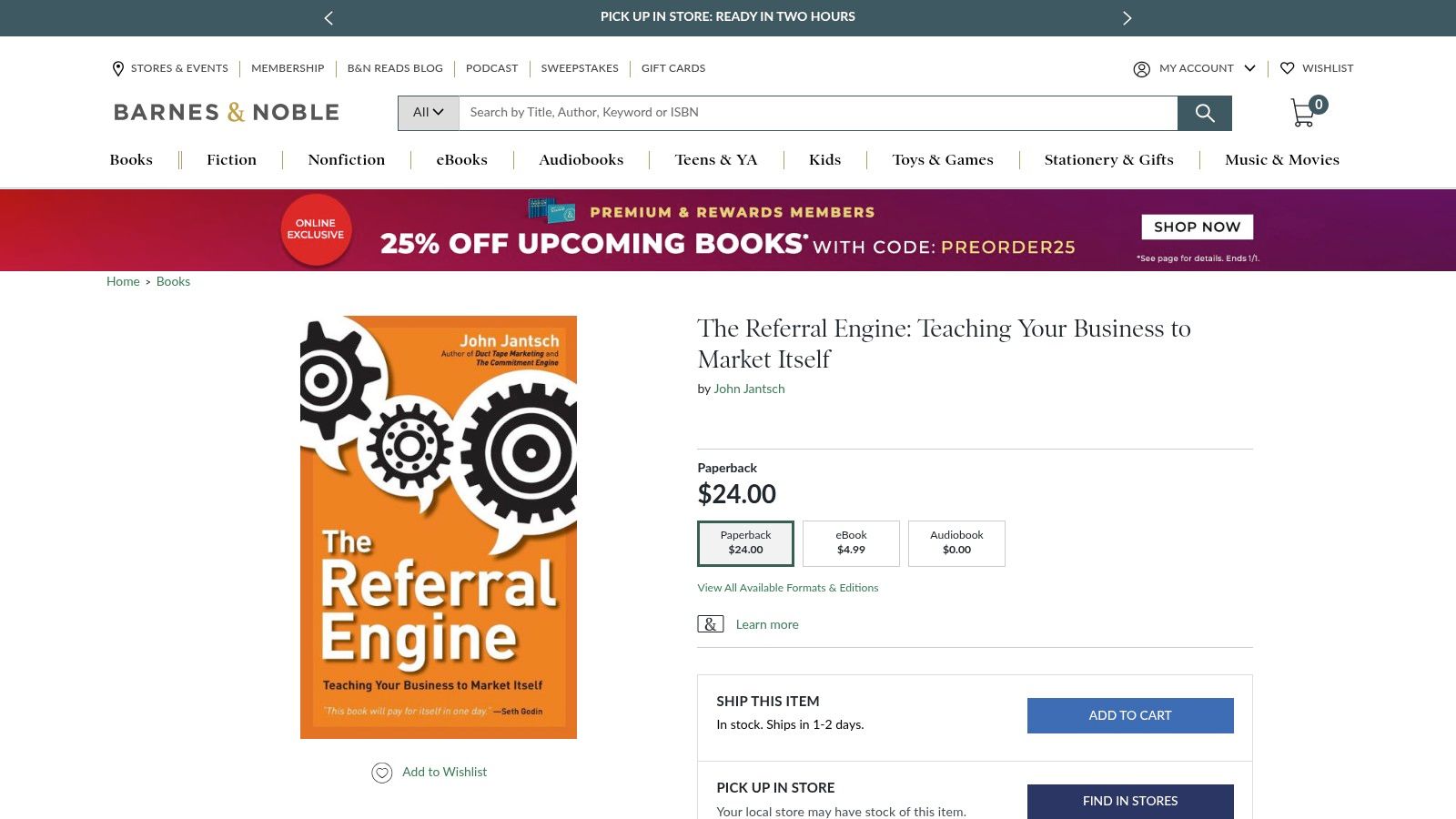 Barnes & Noble – The Referral Engine (John Jantsch)