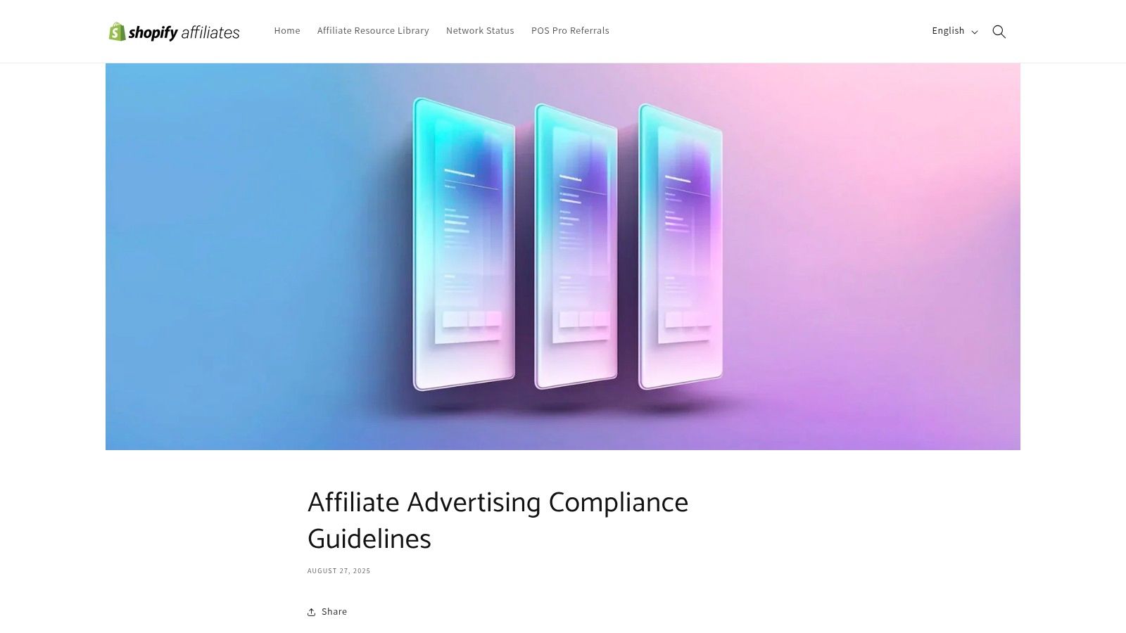 Shopify Growth Center – Affiliate Advertising Compliance Guidelines (Examples)