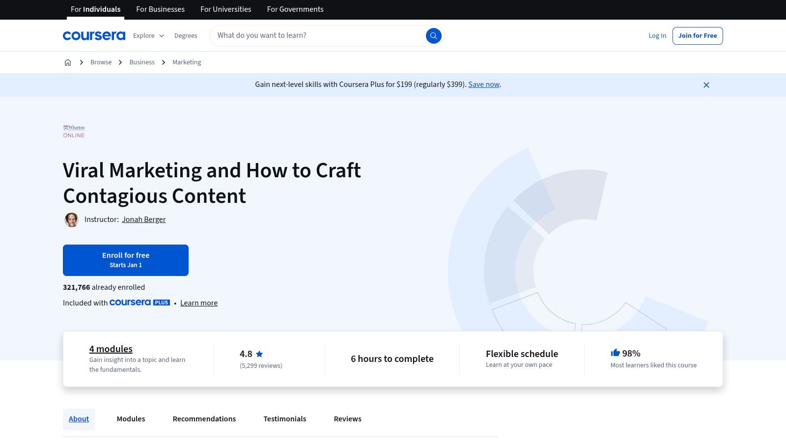 Coursera (Wharton) – Viral Marketing and How to Craft Contagious Content