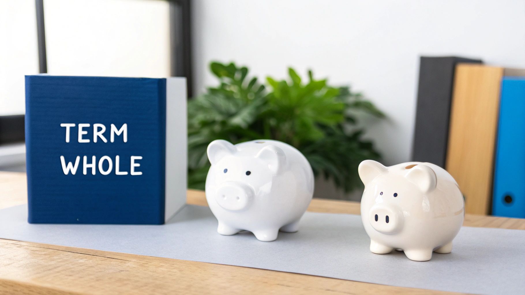 A person comparing two different options on a clipboard