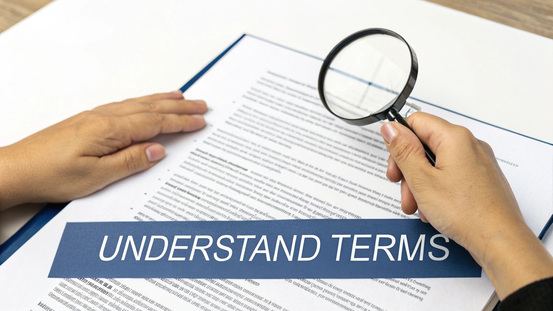 Business owner reviewing insurance policy documents