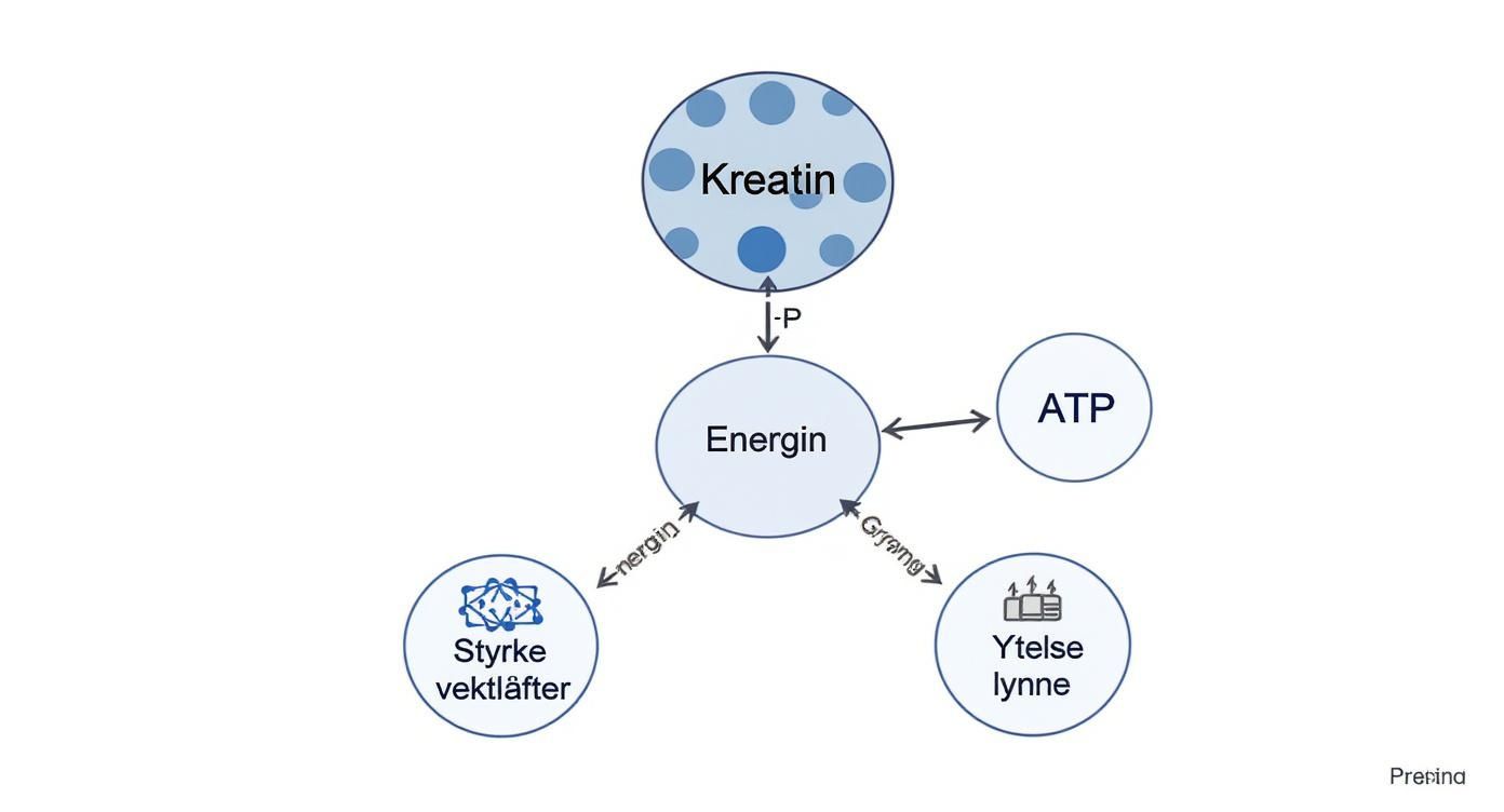 Infographic about hva gjør kreatin