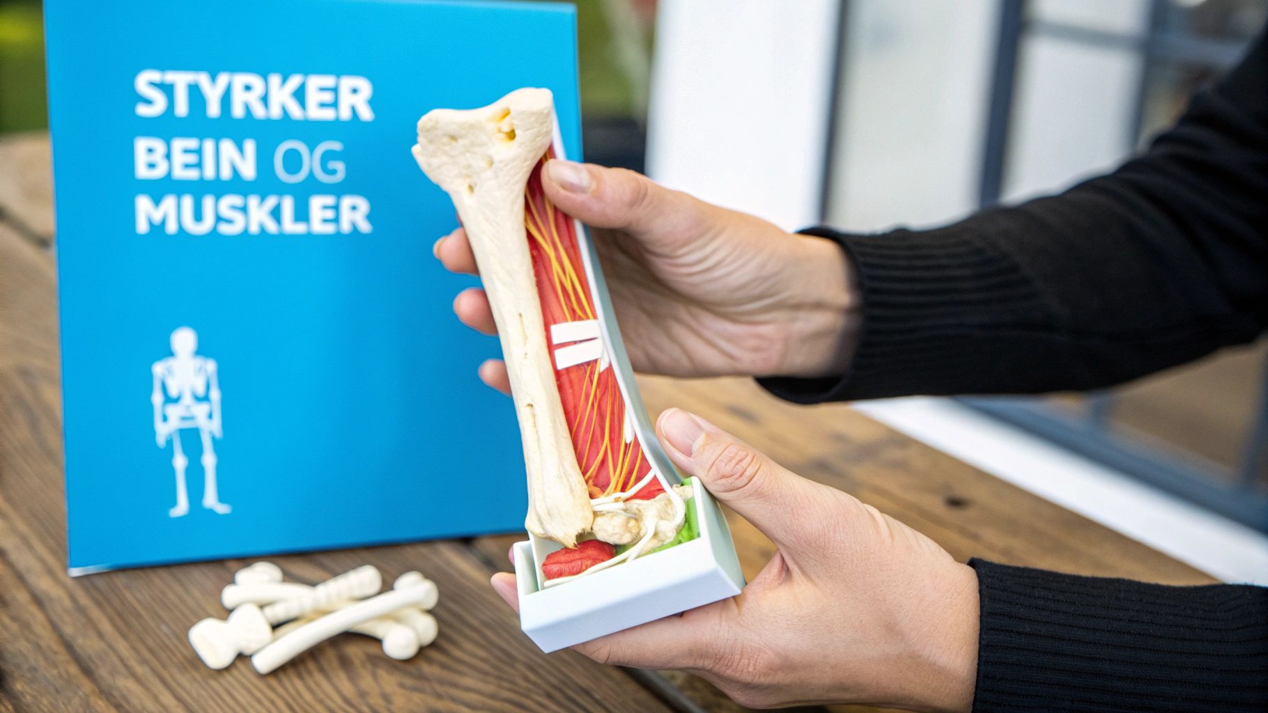 Person som trener med kettlebell