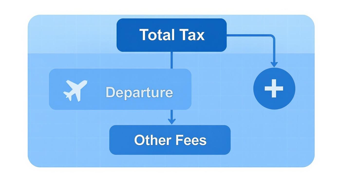 Infografía sobre el impuesto aeroportuario en la República Dominicana
