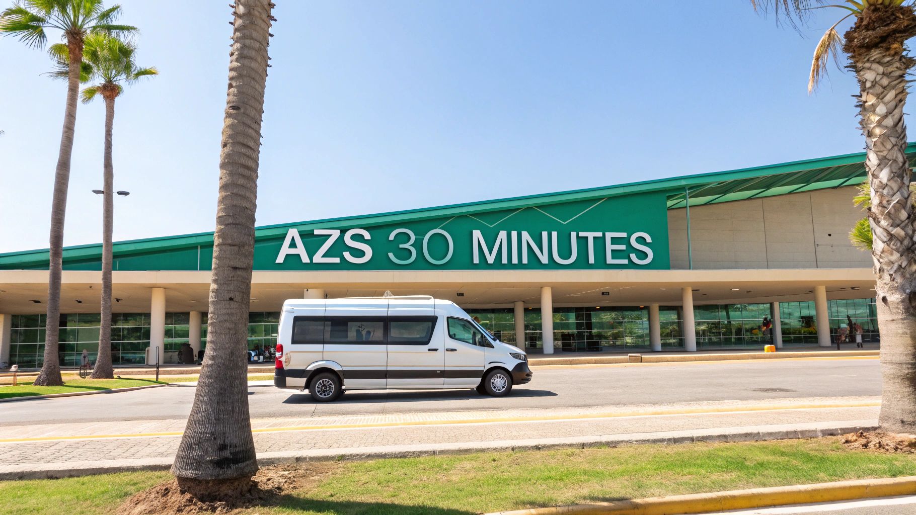 An aerial view of Samaná El Catey International Airport with a plane on the runway surrounded by lush greenery.