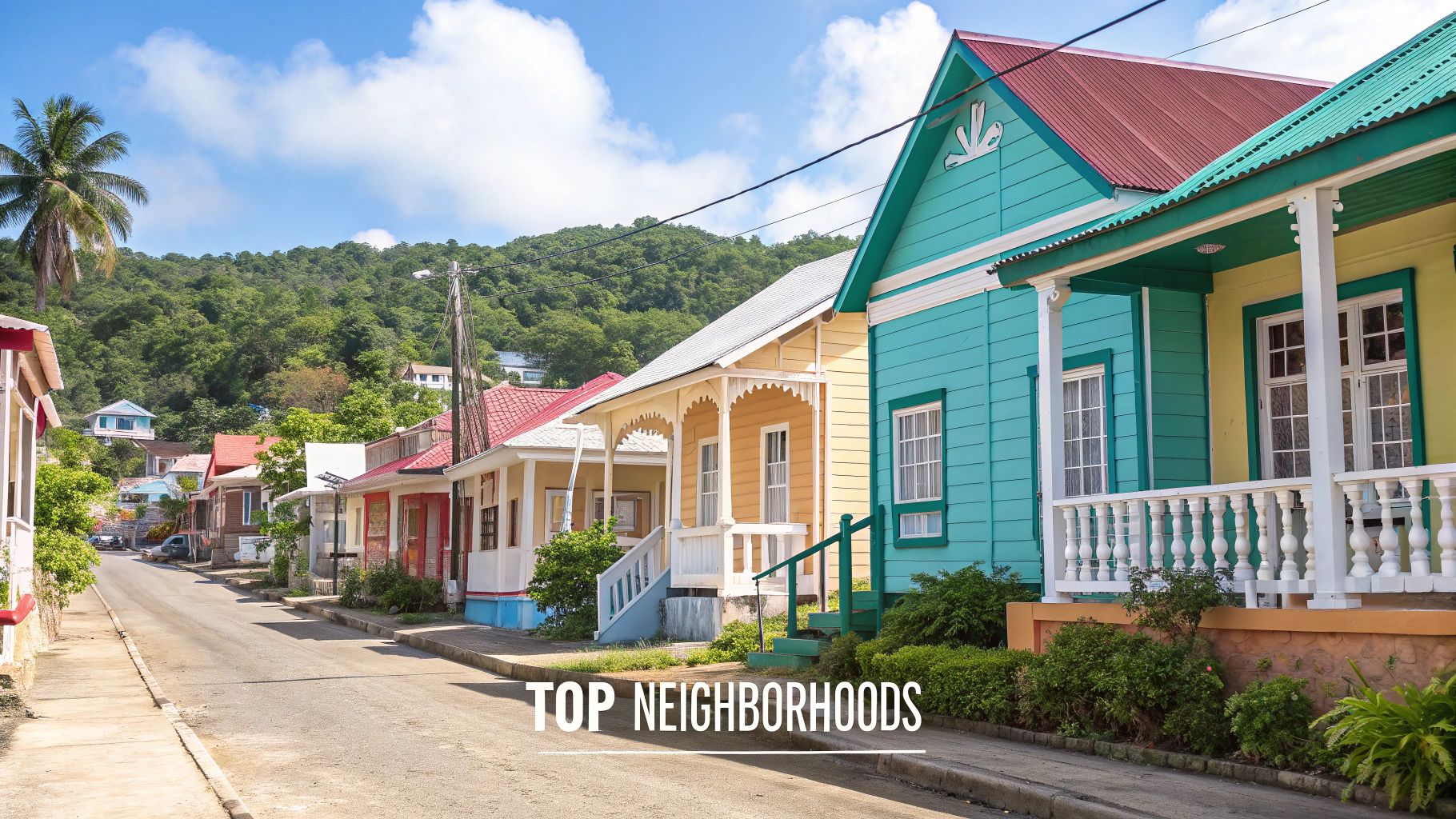 Una hermosa y moderna villa con piscina con vistas a las exuberantes colinas verdes y aguas turquesas de Samaná, República Dominicana.