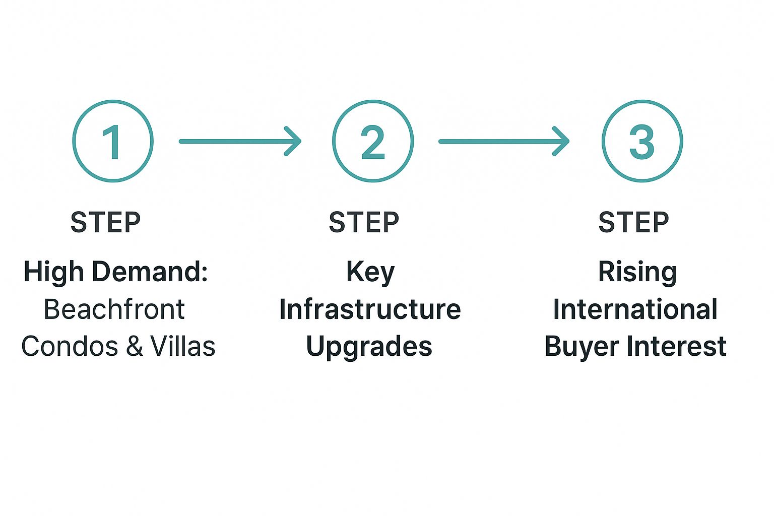 Infográfico sobre a compra de imóveis na República Dominicana