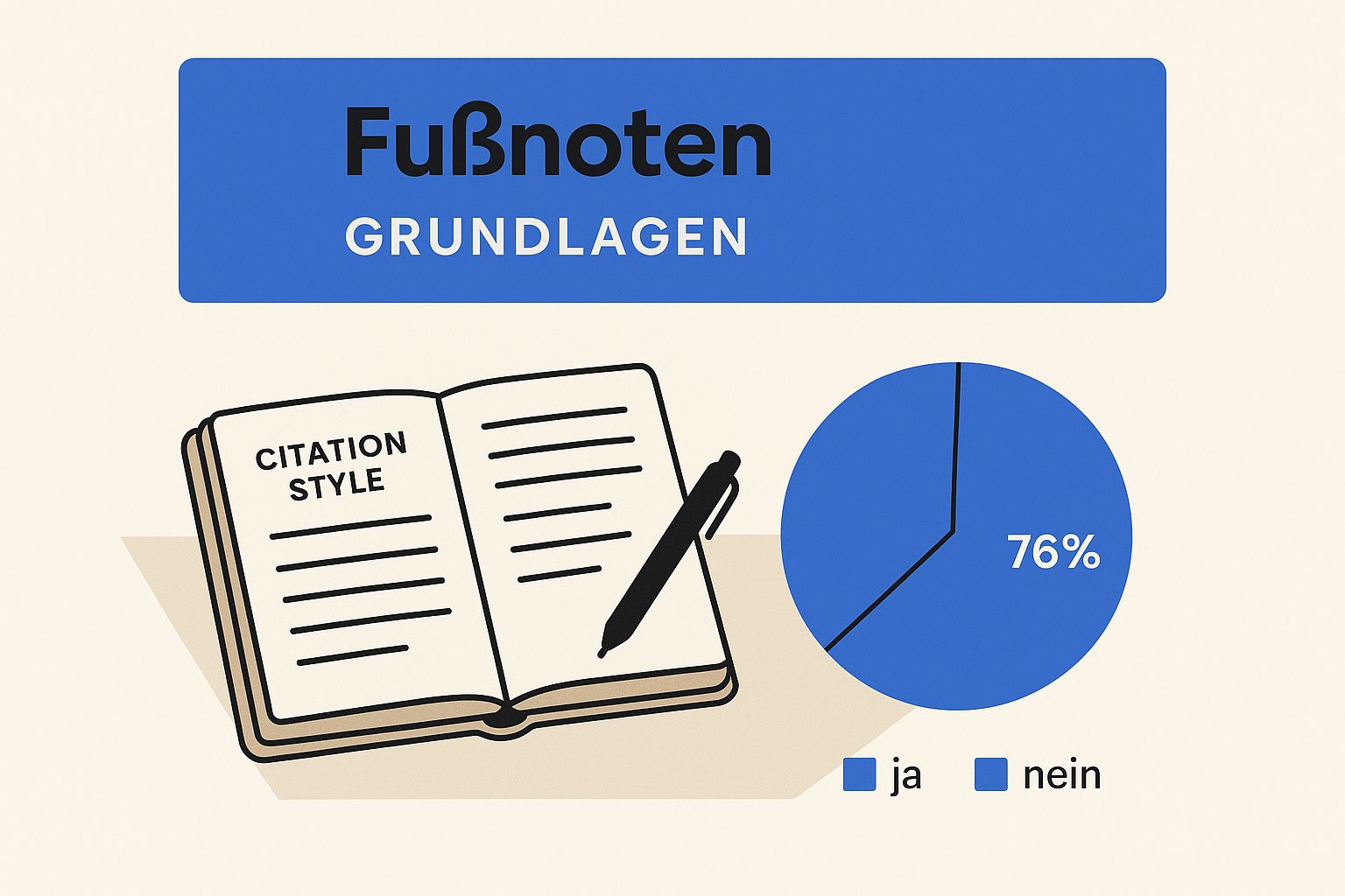 Infographic about deutsche zitierweise fußnote