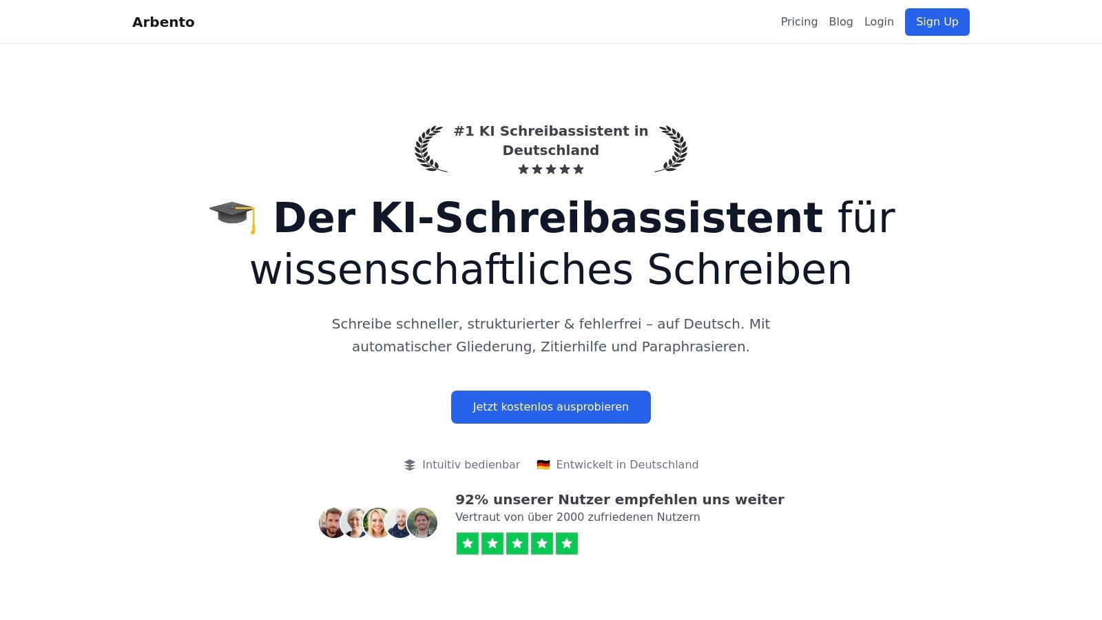 Arbento: Mehr als nur eine Vorlage – Ihr KI-Assistent für die gesamte Hausarbeit