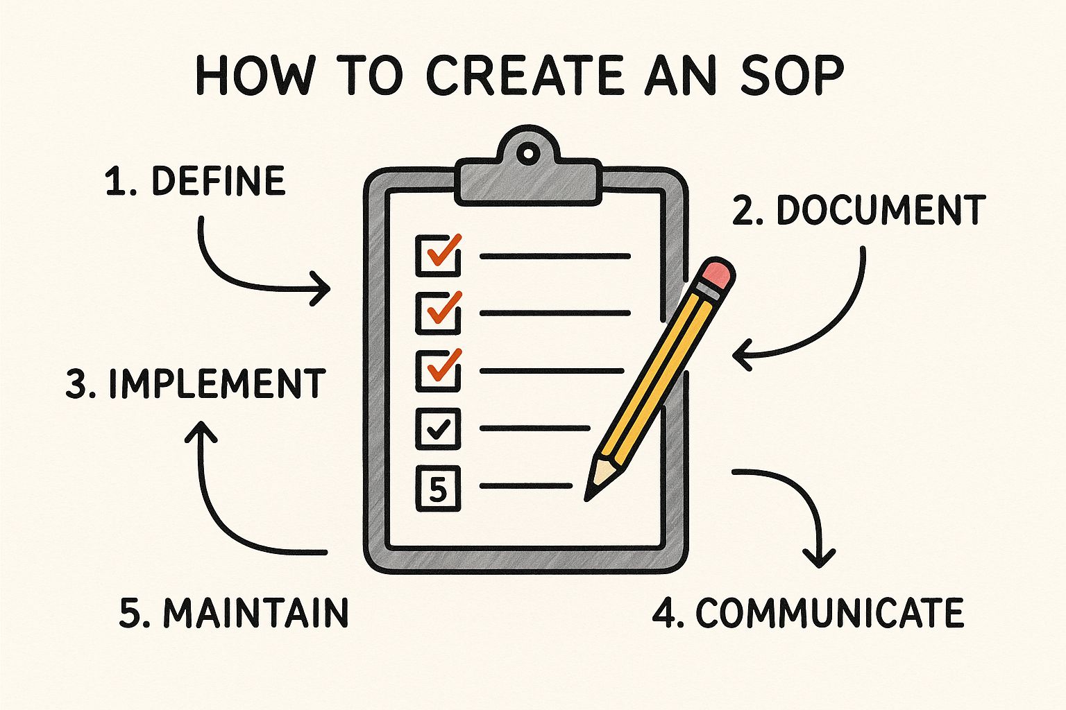Infographic about how to create standard operating procedures