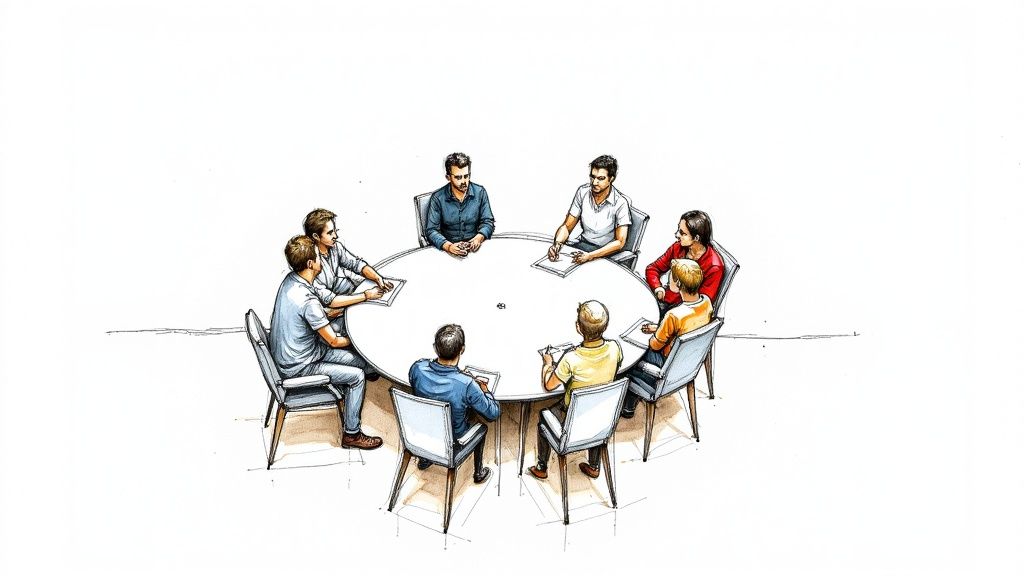 Students and teachers interacting
