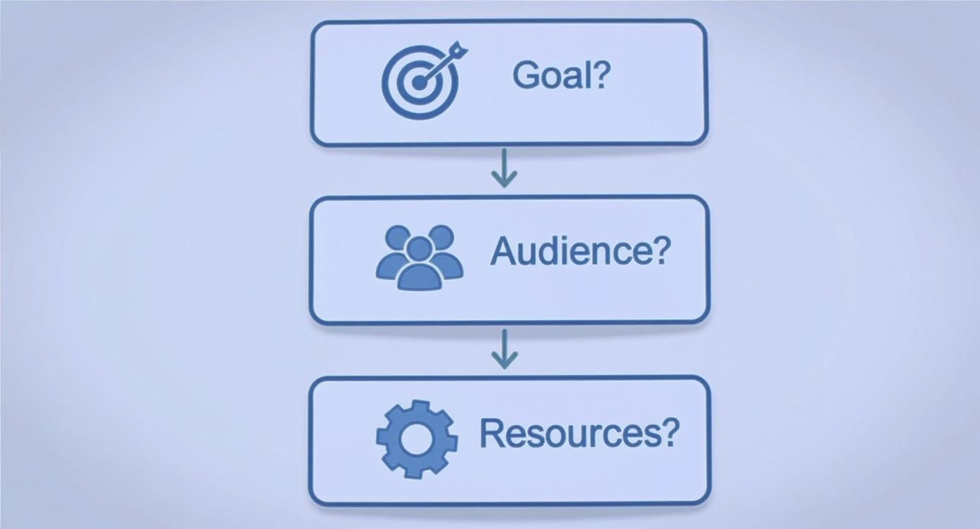 Infographic about choosing the right social media platform