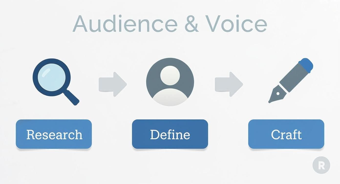 Infographic about how to create content strategy