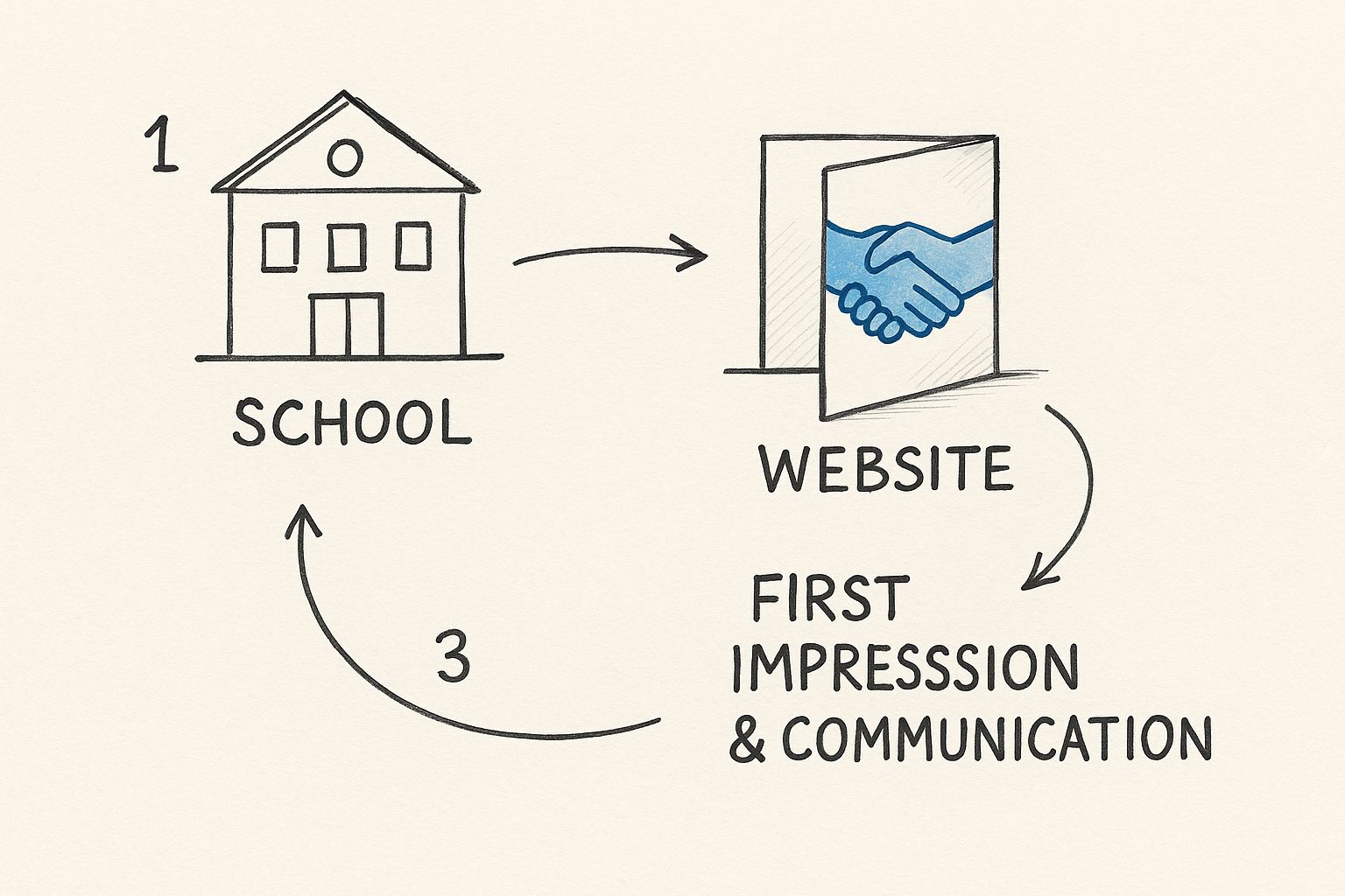 Infographic about schools website design