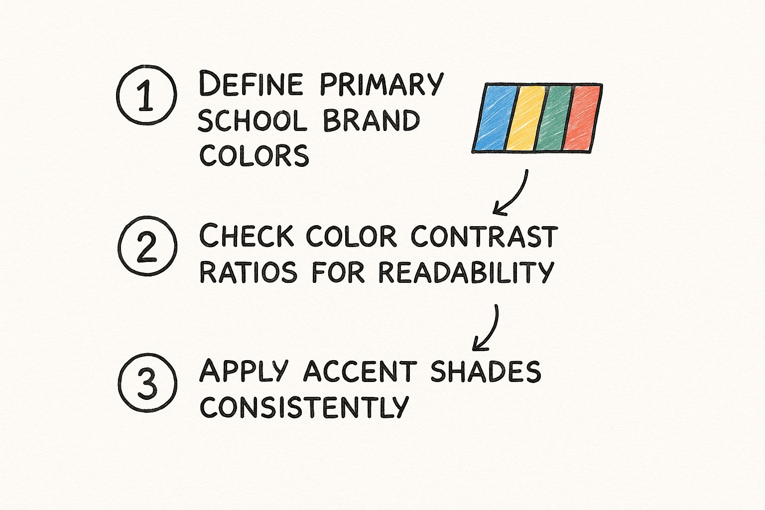 Infographic about website design for schools