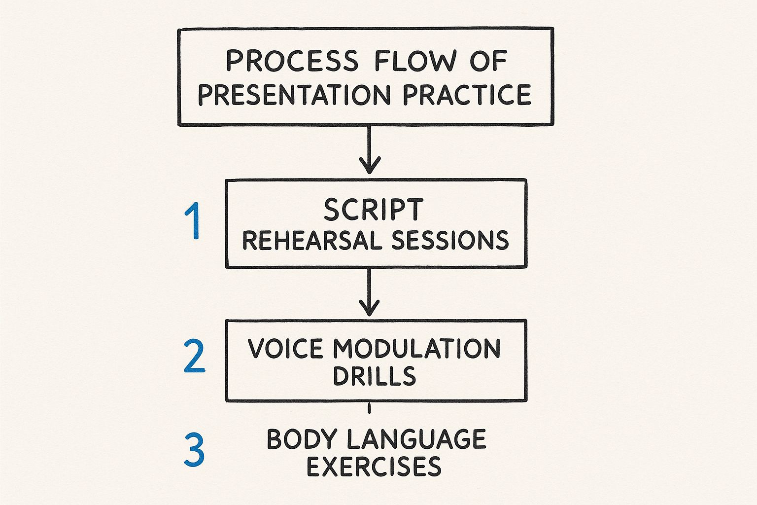 Infographic about how to improve presentation skills