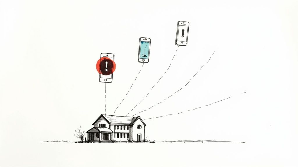 A person holding a smartphone displaying social media icons, symbolizing the digital nature of crisis communication.