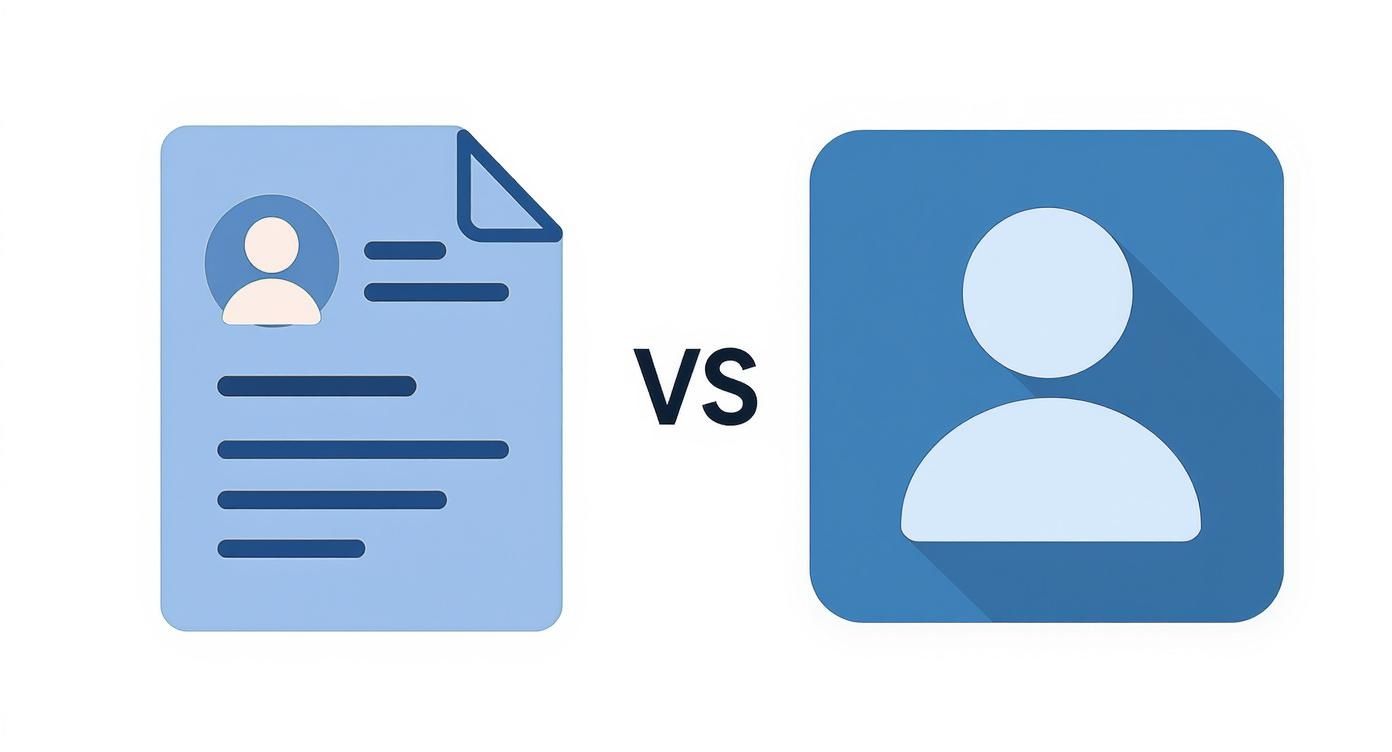 Infographic about how to update your resume on linkedin