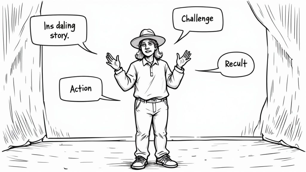 Infographic with tips on sharing authentic stories on LinkedIn