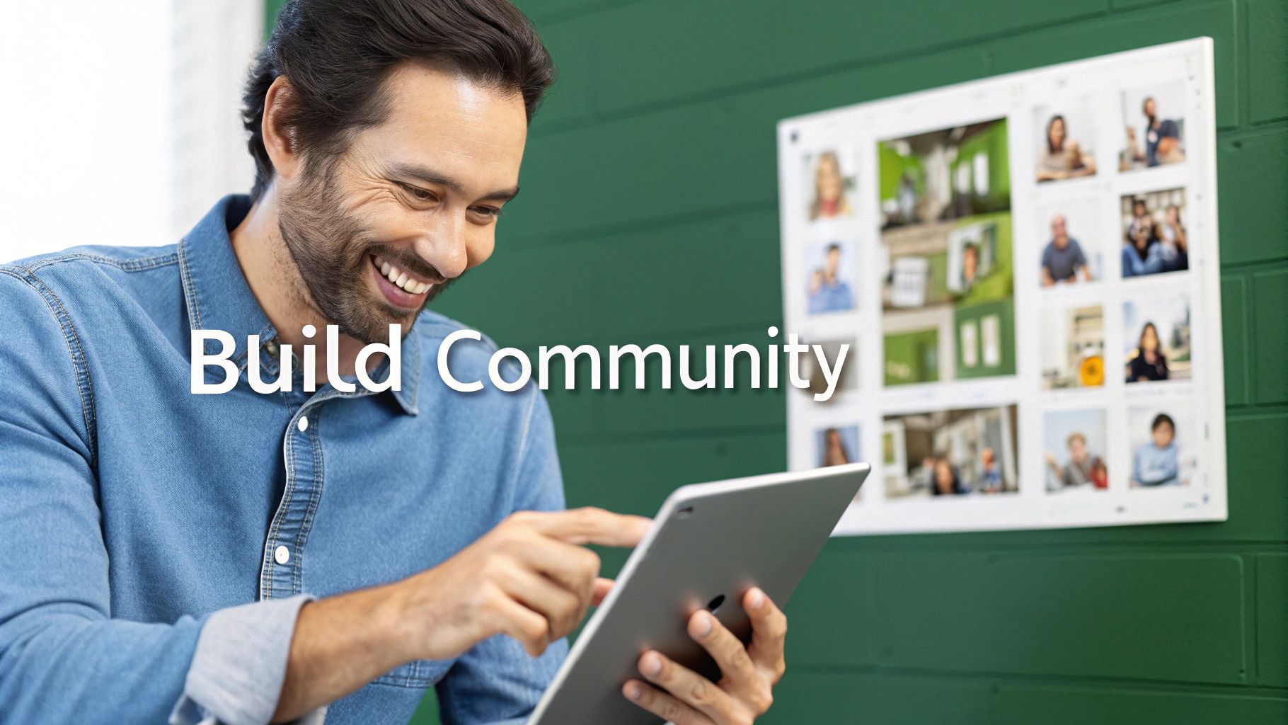 A group of diverse people sitting together, laughing and talking, representing a strong, connected community.