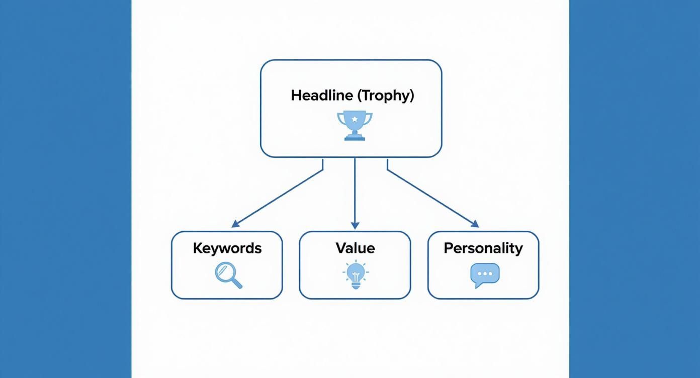Infographic about linkedin profile headline