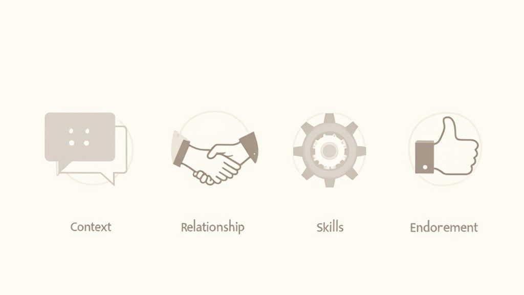 Four ingredients of an authentic recommendation on a list